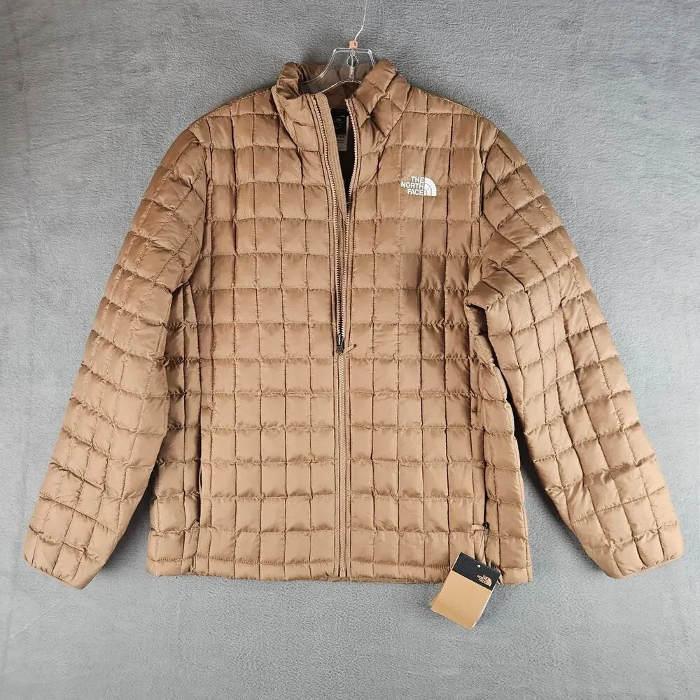 The North Face Thermo Insulated Jacket Latte Size Men's Large Outdoor Hiking